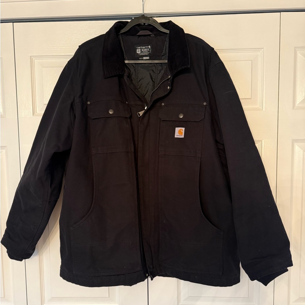 Men’s Carhartt Black Military Field Jacket
 Durable Canvas